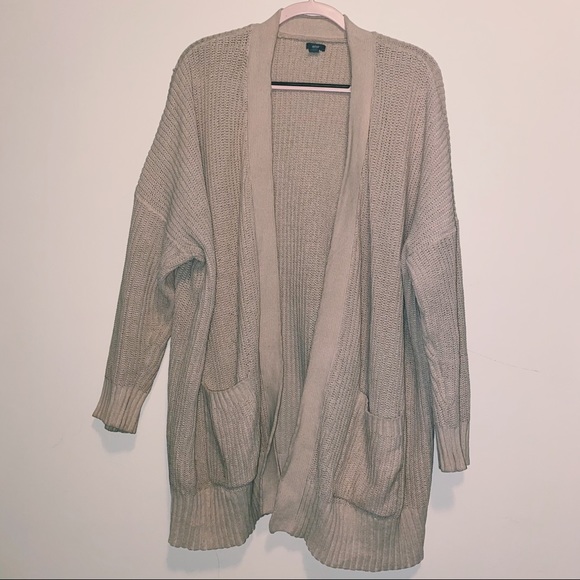 aerie Sweaters - Aerie|Tan Long Cardigan